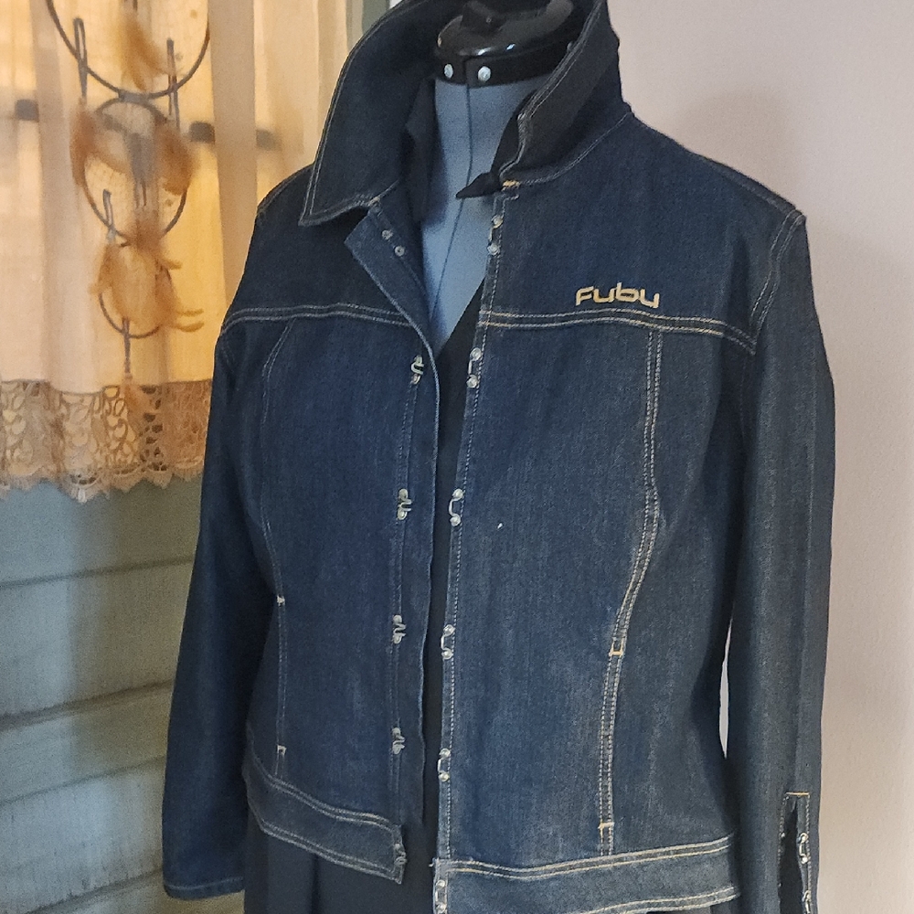 FUBU Women's Dark Denim Jacket